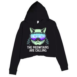 Cool Snowboard For Women Ski Lover Mountain Skier Crop Fleece Hoodie