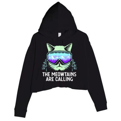 Cool Snowboard For Women Ski Lover Mountain Skier Crop Fleece Hoodie