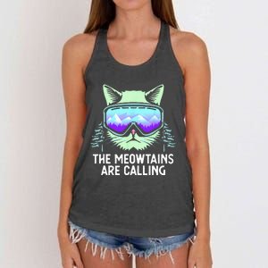 Cool Snowboard For Women Ski Lover Mountain Skier Women's Knotted Racerback Tank