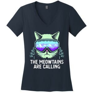 Cool Snowboard For Women Ski Lover Mountain Skier Women's V-Neck T-Shirt