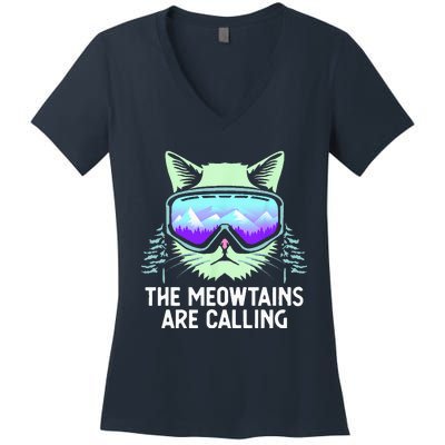 Cool Snowboard For Women Ski Lover Mountain Skier Women's V-Neck T-Shirt