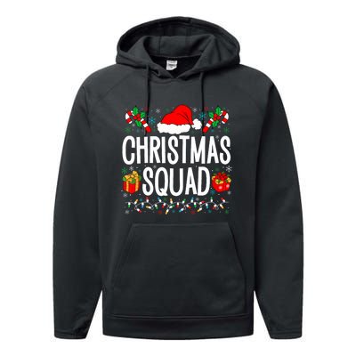 Christmas Squad Family Group Matching Christmas Pajama Party Performance Fleece Hoodie