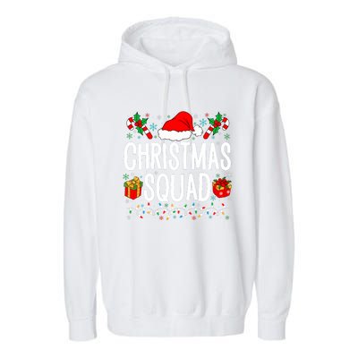 Christmas Squad Family Group Matching Christmas Pajama Party Garment-Dyed Fleece Hoodie