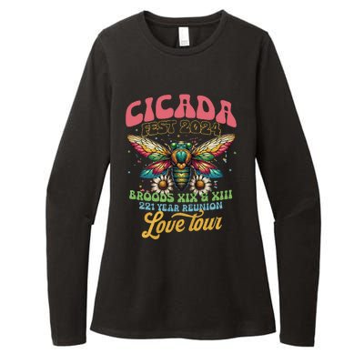 Cicada Shirts Funny Double Brood Cicada 2024 Concert Band Womens CVC Long Sleeve Shirt