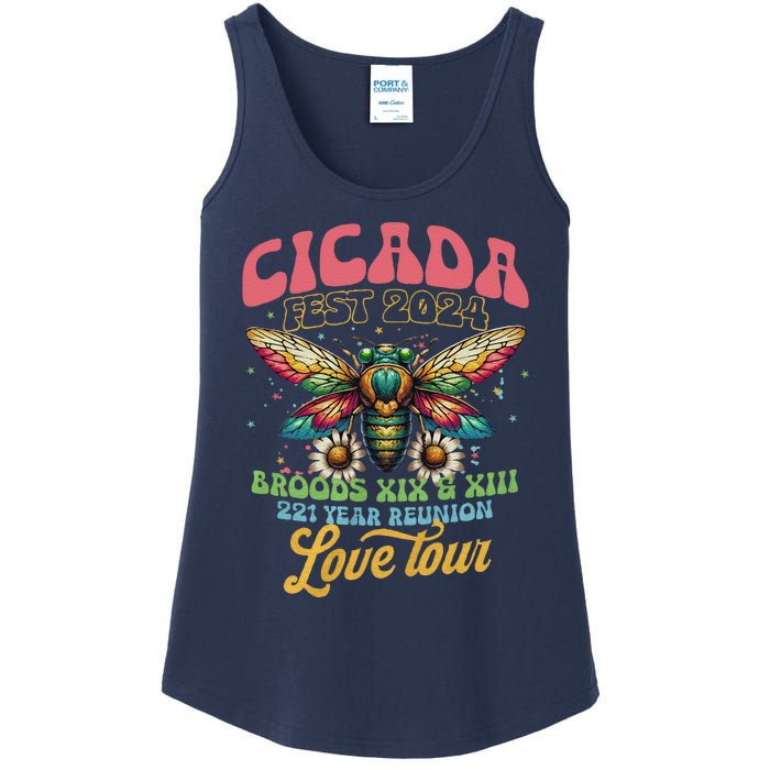 Cicada Shirts Funny Double Brood Cicada 2024 Concert Band Ladies Essential Tank