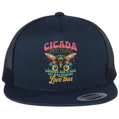 Cicada Shirts Funny Double Brood Cicada 2024 Concert Band Flat Bill Trucker Hat