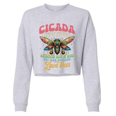 Cicada Shirts Funny Double Brood Cicada 2024 Concert Band Cropped Pullover Crew