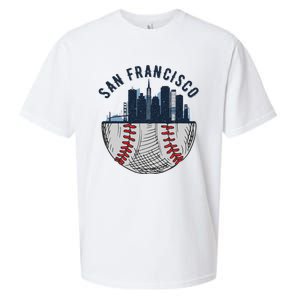 Cool San Francisco CA Skyline Baseball Fan City Downtown Sueded Cloud Jersey T-Shirt