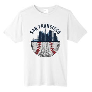 Cool San Francisco CA Skyline Baseball Fan City Downtown Tall Fusion ChromaSoft Performance T-Shirt