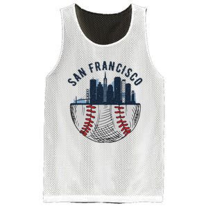 Cool San Francisco CA Skyline Baseball Fan City Downtown Mesh Reversible Basketball Jersey Tank