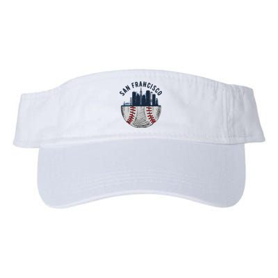 Cool San Francisco CA Skyline Baseball Fan City Downtown Valucap Bio-Washed Visor