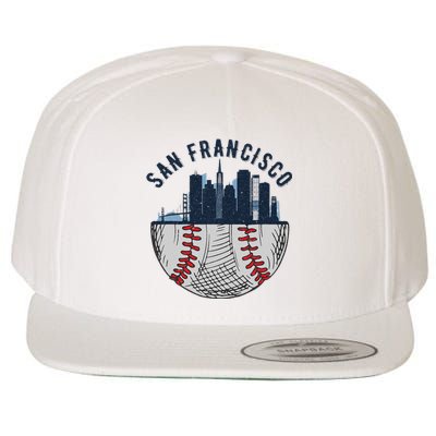 Cool San Francisco CA Skyline Baseball Fan City Downtown Wool Snapback Cap