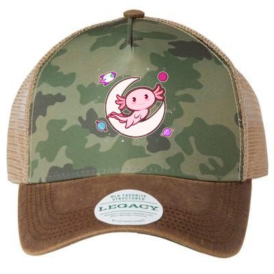 Cute Space Galaxy Axolotl Legacy Tie Dye Trucker Hat