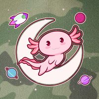 Cute Space Galaxy Axolotl Legacy Tie Dye Trucker Hat