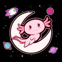 Cute Space Galaxy Axolotl Apron