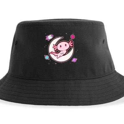 Cute Space Galaxy Axolotl Sustainable Bucket Hat