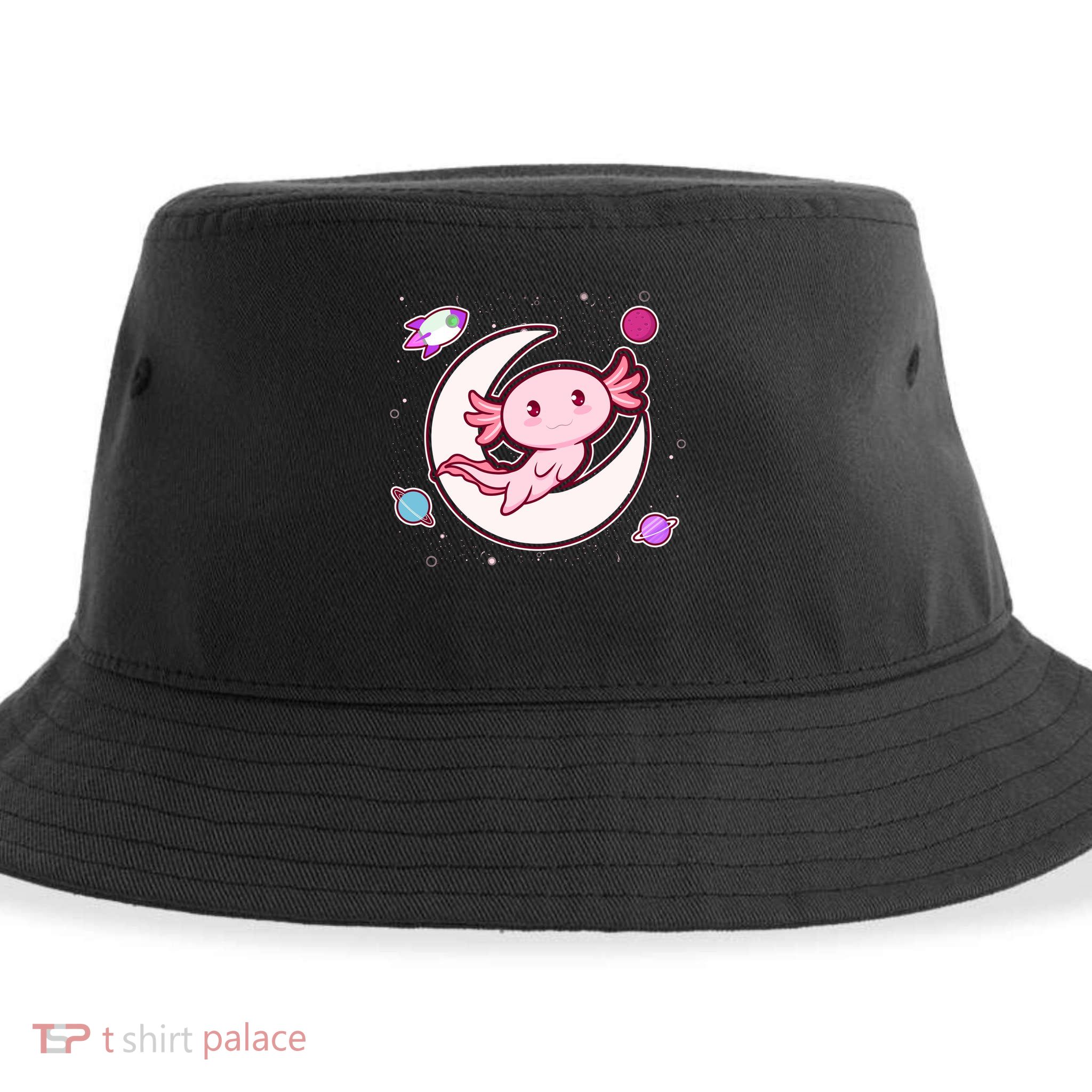 Cute Space Galaxy Axolotl Sustainable Bucket Hat