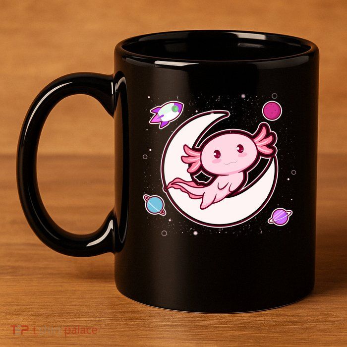 Cute Space Galaxy Axolotl 11oz C Handle Ceramic Mug