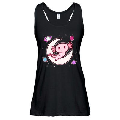 Cute Space Galaxy Axolotl Ladies Essential Flowy Tank