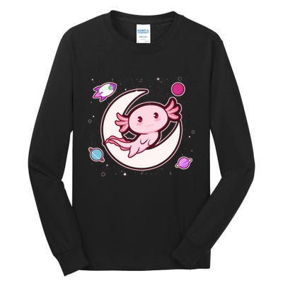 Cute Space Galaxy Axolotl Tall Long Sleeve T-Shirt
