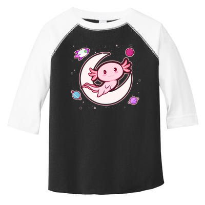 Cute Space Galaxy Axolotl Toddler Fine Jersey T-Shirt