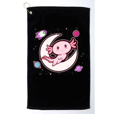 Cute Space Galaxy Axolotl Golf Towel
