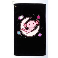 Cute Space Galaxy Axolotl Golf Towel