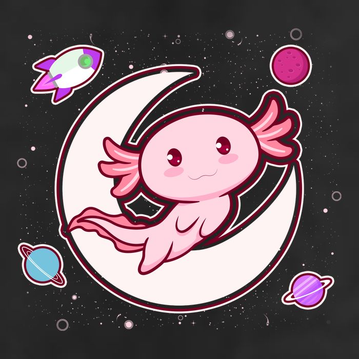 Cute Space Galaxy Axolotl Golf Towel