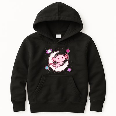 Cute Space Galaxy Axolotl Kids Hoodie