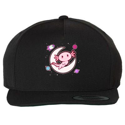 Cute Space Galaxy Axolotl Wool Snapback Cap