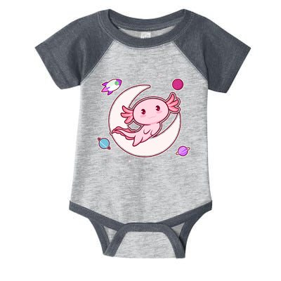Cute Space Galaxy Axolotl Infant Baby Jersey Bodysuit