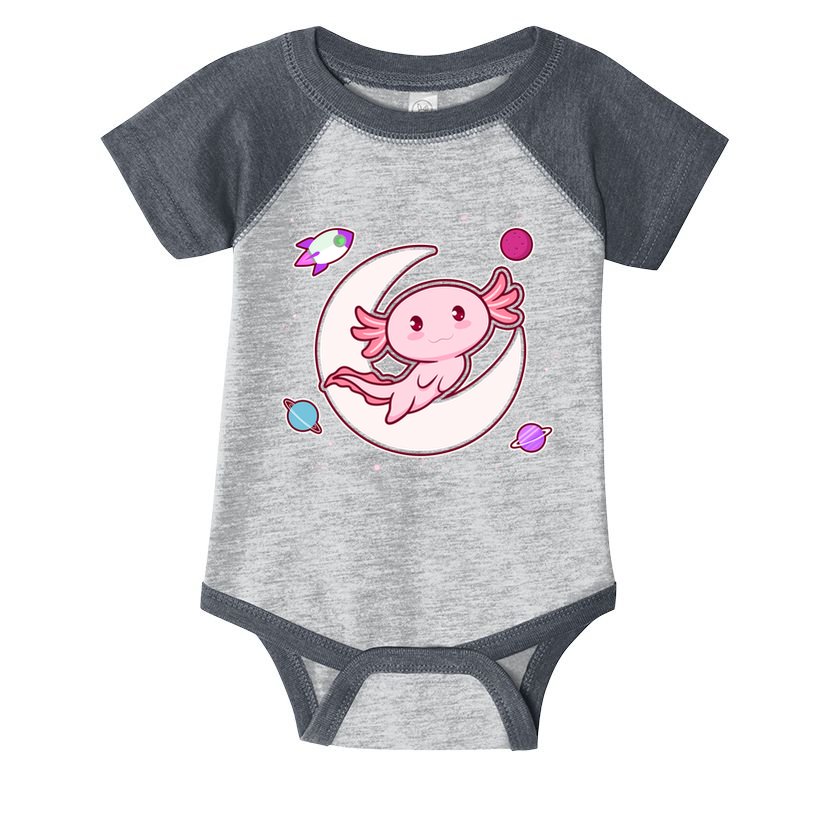 Cute Space Galaxy Axolotl Infant Baby Jersey Bodysuit