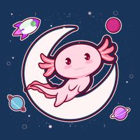 Cute Space Galaxy Axolotl Infant Baby Jersey Bodysuit