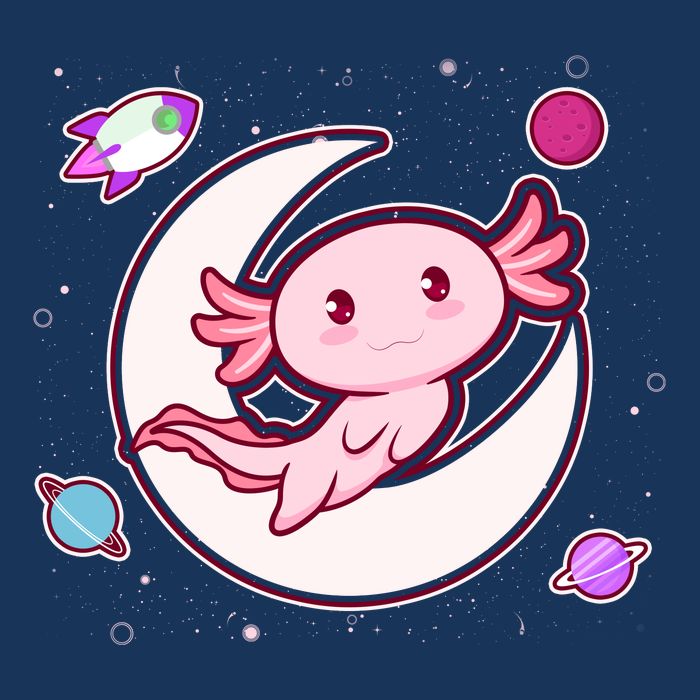 Cute Space Galaxy Axolotl Infant Baby Jersey Bodysuit
