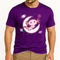Cute Space Galaxy Axolotl Cooling Performance Crew T-Shirt