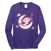 Cute Space Galaxy Axolotl Long Sleeve Shirt
