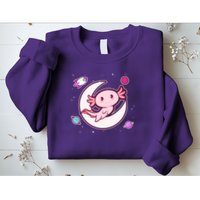 Cute Space Galaxy Axolotl Sweatshirt