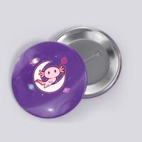 Cute Space Galaxy Axolotl Button