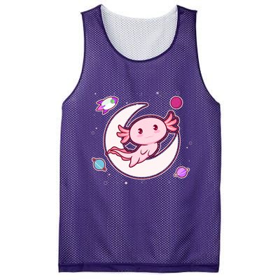 Cute Space Galaxy Axolotl Mesh Reversible Basketball Jersey Tank