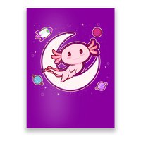 Cute Space Galaxy Axolotl Poster