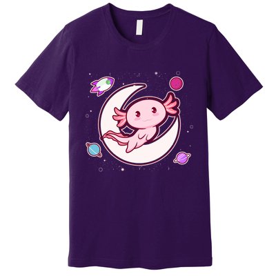 Cute Space Galaxy Axolotl Premium T-Shirt