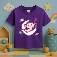 Cute Space Galaxy Axolotl Toddler T-Shirt