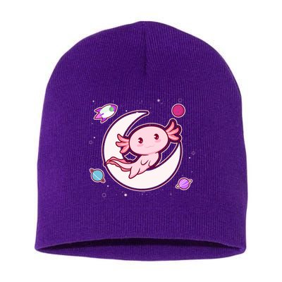 Cute Space Galaxy Axolotl Short Acrylic Beanie