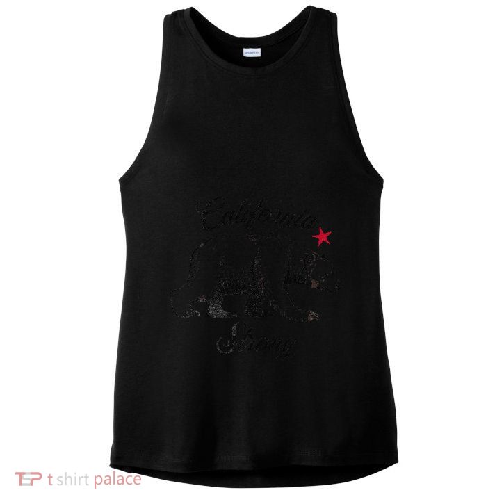 California Strong Grizzly Bear Gift Ladies PosiCharge Tri-Blend Wicking Tank