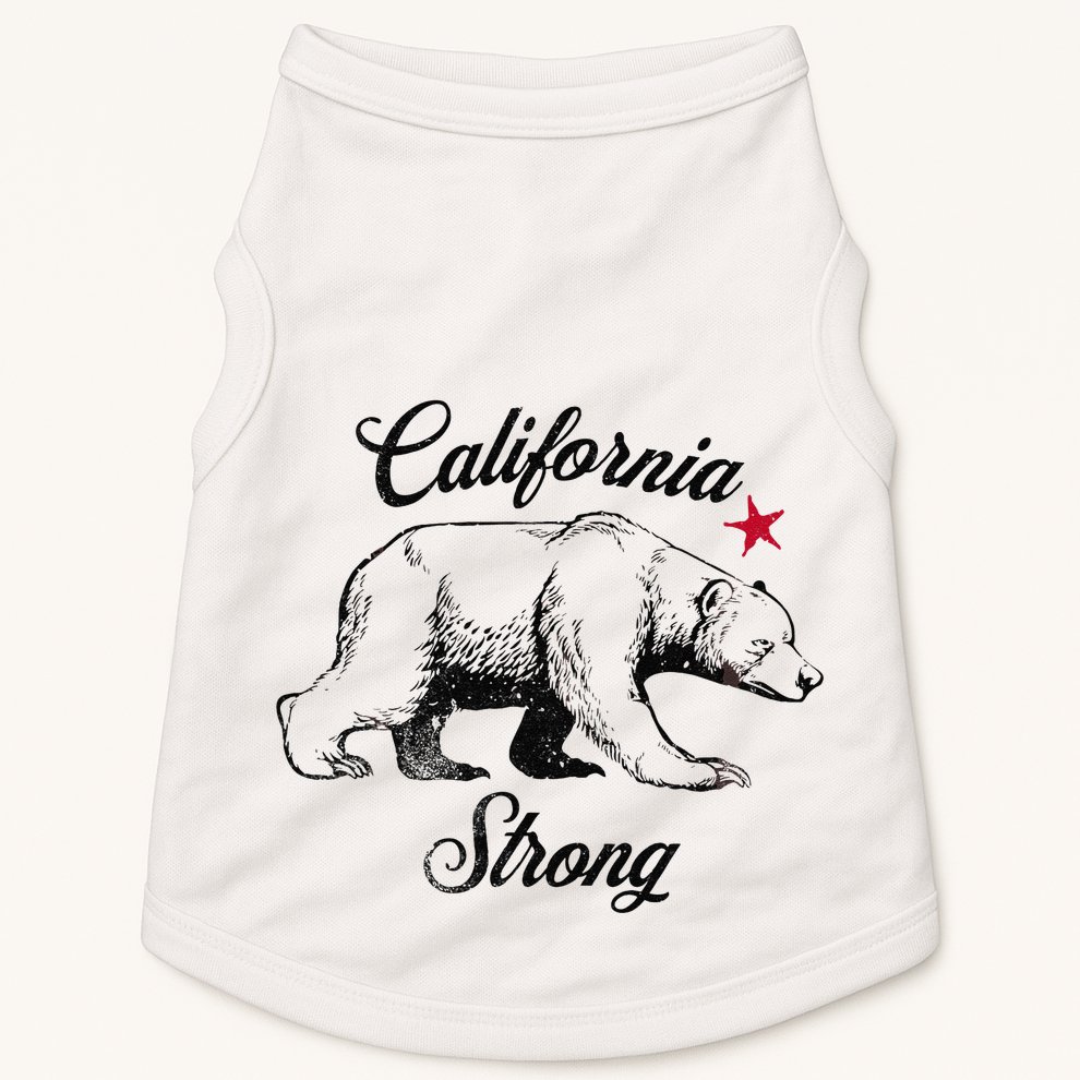 California Strong Grizzly Bear Gift Doggie Tank