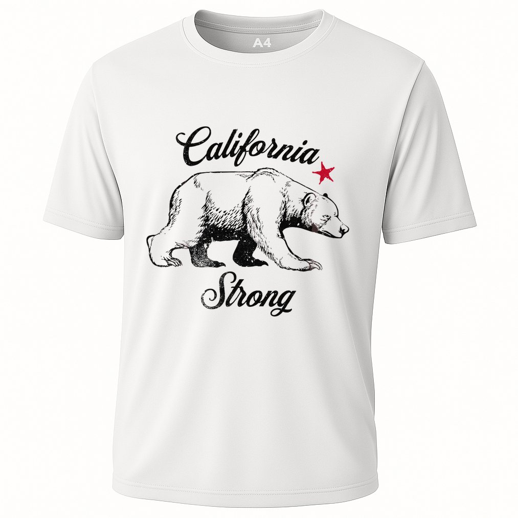 California Strong Grizzly Bear Gift Cooling Performance Crew T-Shirt
