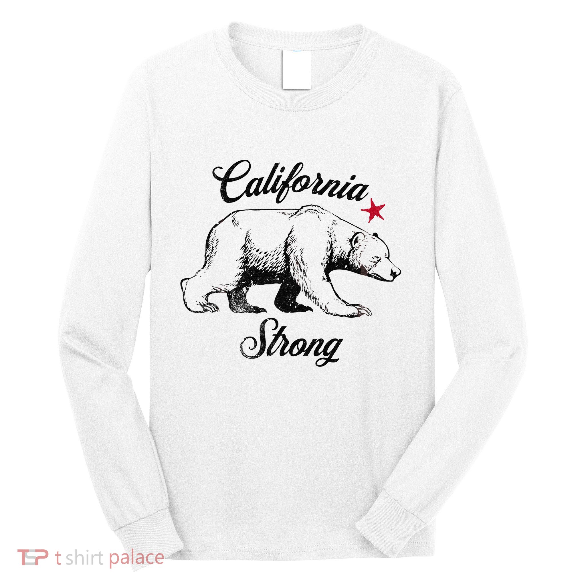California Strong Grizzly Bear Gift Long Sleeve Shirt