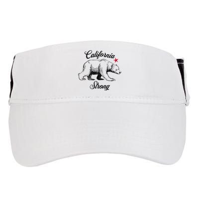 California Strong Grizzly Bear Gift Adult Drive Performance Visor