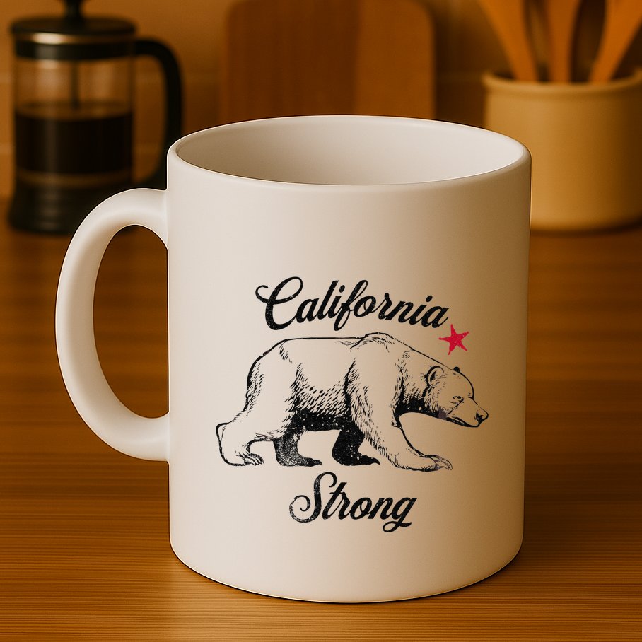 California Strong Grizzly Bear Gift Mug