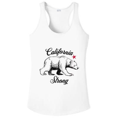 California Strong Grizzly Bear Gift Ladies PosiCharge Competitor Racerback Tank